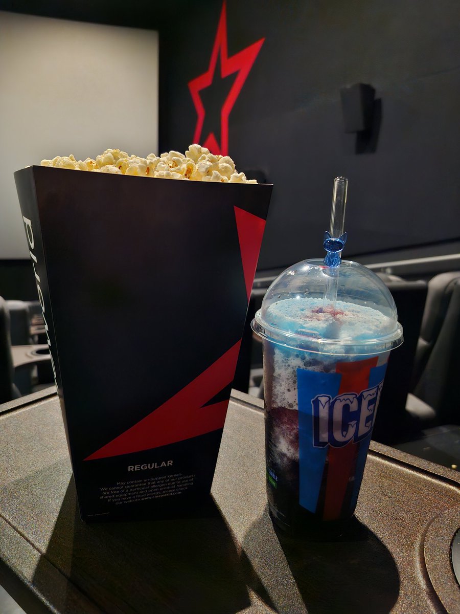 MissMaimePeas's tweet image. Seated for Lee Cronin's The Mummy ... 

(I'm the gimp who has to bring her own straws to places now, cos apparently, paper straws contain gluten 🫠🫠) 

#NowWatching #FilmX #HorrorCommunity