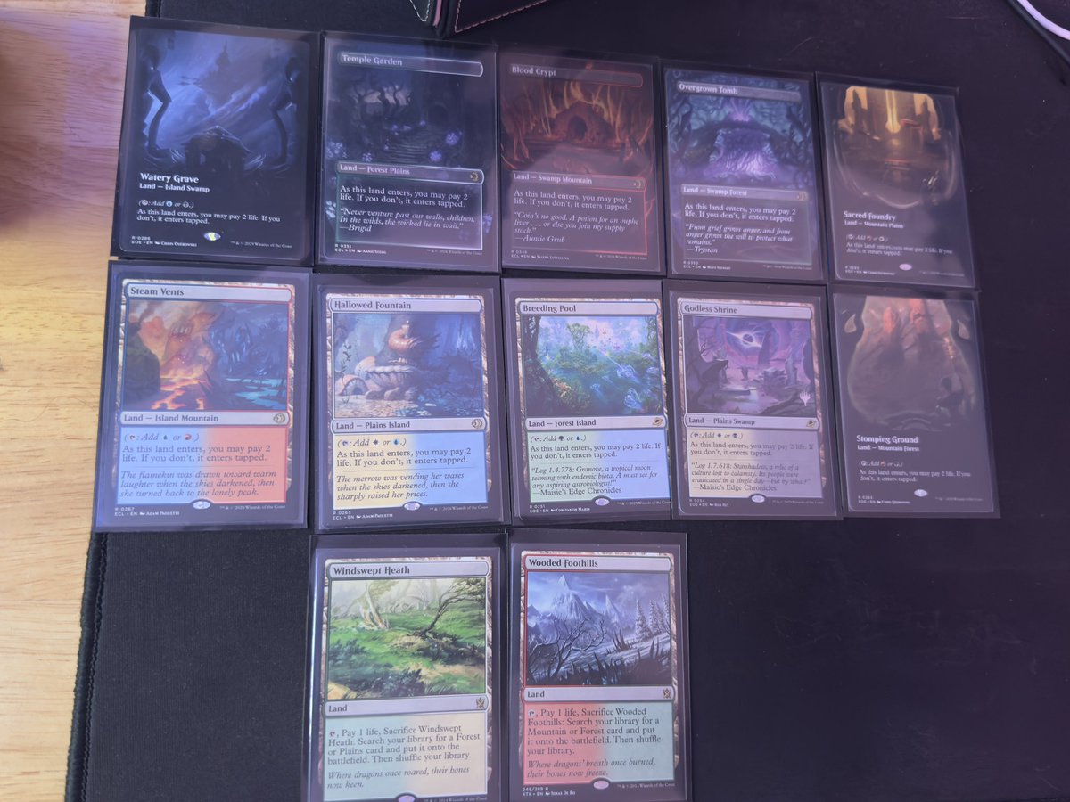 SonorkCS's tweet photo. Some beautiful khans of tarkir fetches for my space dragons just need to win the lotto to finish it out https://t.co/5uzQuBCRMu