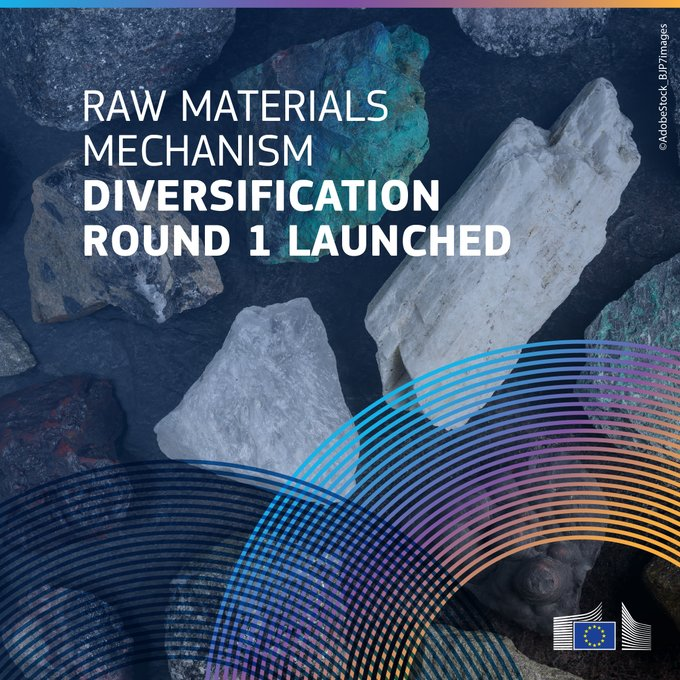 The EC 🇪🇺 has launched the 1st diversification round of the Raw Materials Mechanism to help European companies connect with suppliers &amp; strengthen more resilient, diversified supply chains.

To learn more, join the webinar on 23/4 👇
link.europa.eu/74ybG8

#EUEnergyPlatform
