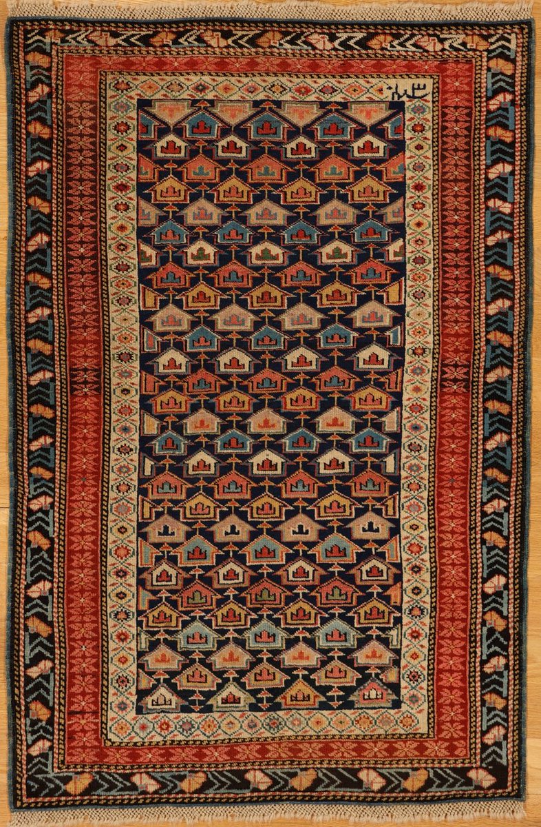 HagopManoyanRug's tweet image. #Kuba rug from Kuba district, eastern Caucasus,west coast of the Caspian Sea
Age: dated 1273: 1856 Christian date
Size: 4′.0″x2′.7″ (122×79 cm)
This east Caucasian scatter #rug shows a navy field with a pattern of offset columns of house shaped arrowheads.
hagopmanoyan.com