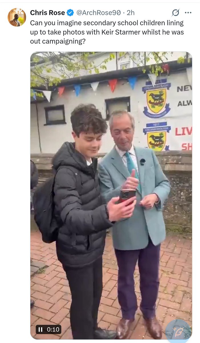 SkewSmug's tweet photo. Can you imagine folk who cry like a toddler with a skinned knee about 16 year olds voting using under 16s for promotional political videos that fuck off safeguarding

Me neither

Yet the danger @ArchRose90 (along with all of Reform) are doing that for the grift.

Blue tick cunt https://t.co/Lj13OHVEK5