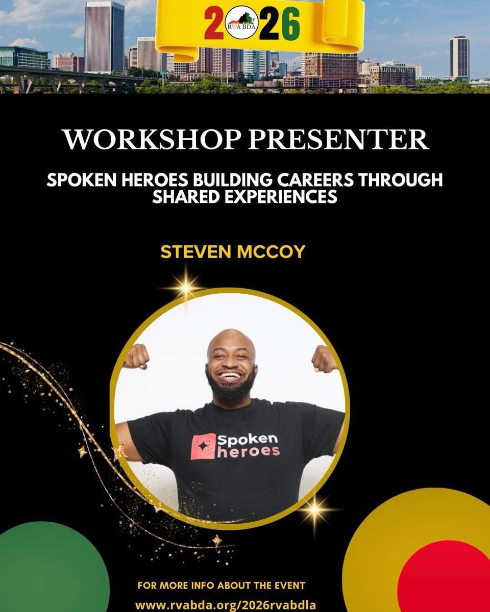 StevenMcCoyB's tweet photo. I’ll be serving as a Workshop Presenter at the 2026 BLACK DEAF LEADERSHIP AND ADVOCACY (RVABDLA) Conference, hosted by the Richmond Virginia Black Deaf Advocates (RVABDA).

Tickets are available now — secure yours!

Richmond, I can’t wait to see you. Let’s make it impactful.

#RVABDLA2026 ✨💪🏾🦻🏾                                                      Link : https://t.co/lOrKsenysd