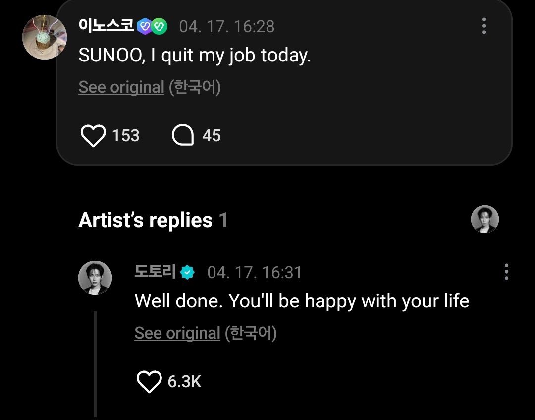 He already hates his job and company to the top 😭😭