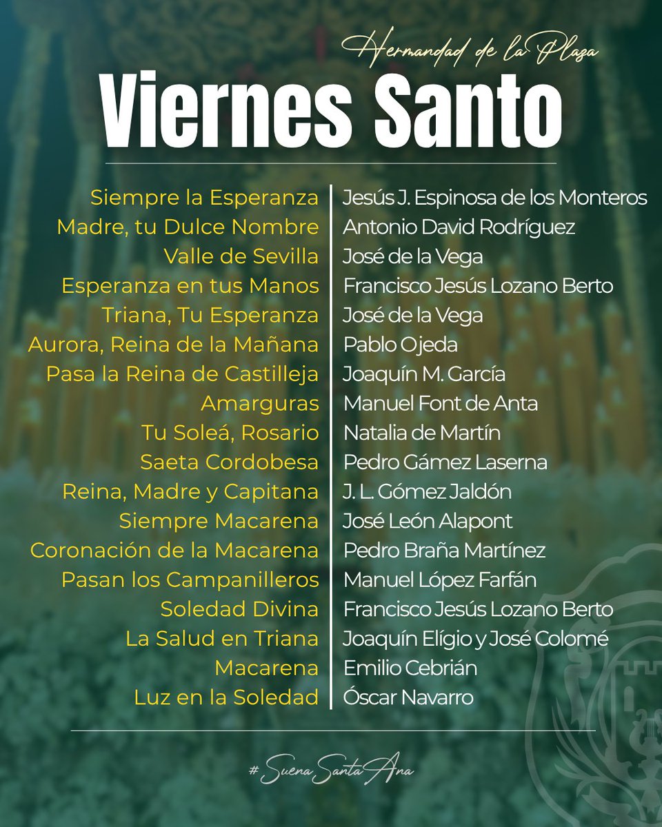 🔎 El 𝗥𝗲𝗽𝗲𝗿𝘁𝗼𝗿𝗶𝗼 del #ViernesSanto 

Castilleja volvió a teñirse de rojo de la mano de su Virgen.

💚 Así #SuenaSantaAna en la <a href="/HdadSantiago/">Hdad. de Santiago 🇦🇹</a>