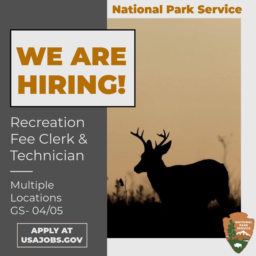 NPS_SeasonalSO's tweet image. Apply to work with the National Park Service for the summer 2026 season!  Multiple Park locations are hiring for Recreation Fee Clerk &amp;amp; Technician positions.

Apply today --&amp;gt; usajobs.gov/job/865581600

 #JoinOurTeam #SeasonalJobs #NPS