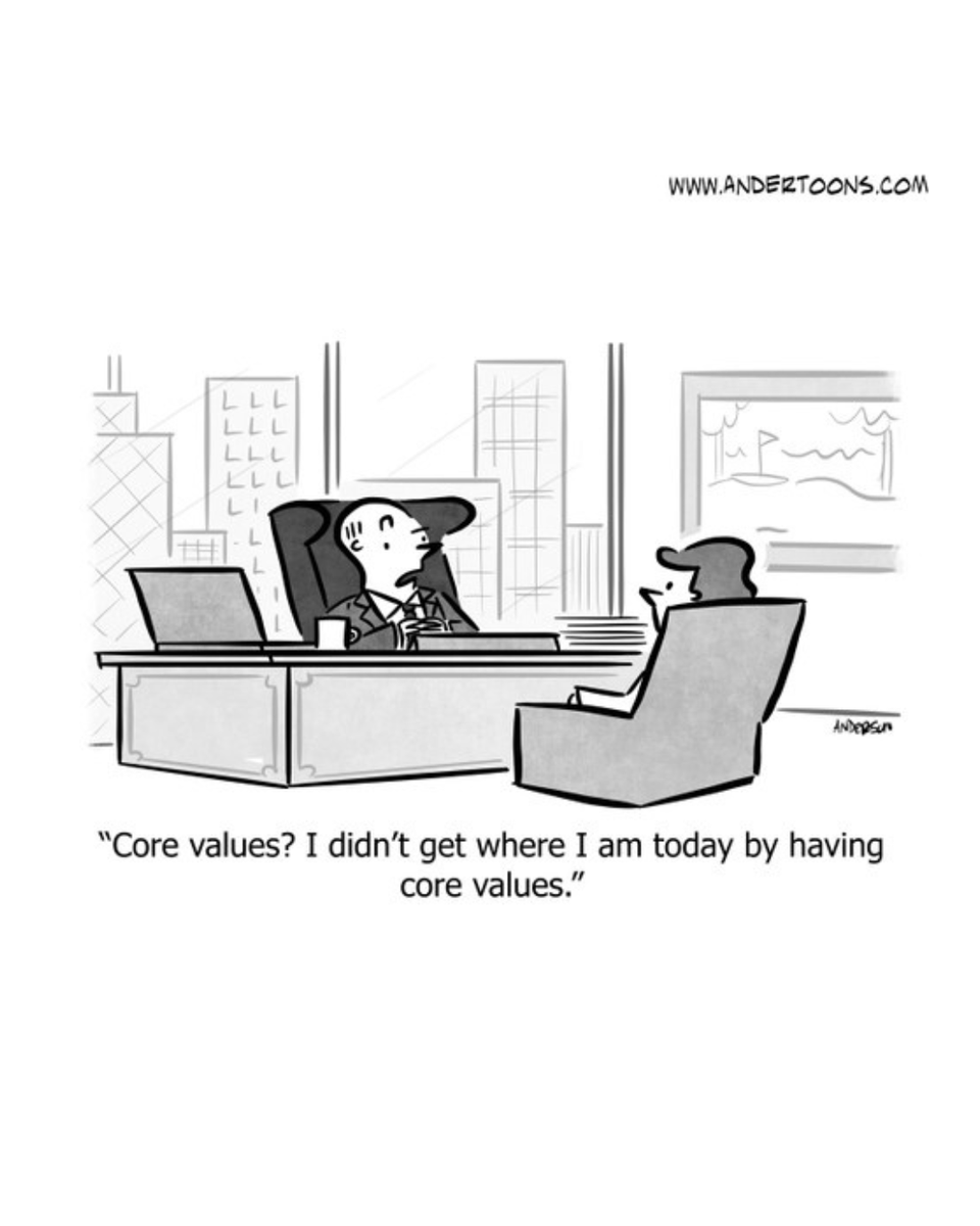 WayneVoogd's tweet image. Another Funny Friday Post - Success without values? That’s a bold strategy 😬

Do you think core values really matter in business? Why or why not? 👇

📚If you enjoyed the cartoon and thought it was funny, please hit the “Like” button.

#entrepreneurship #businesshumor