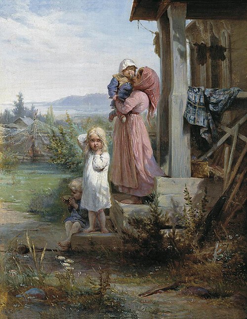 NIKOLAY KOSHELEV
Pintor Ruso
1840-1918
Óleo s/ Lienzo - 69x54,5 cm
"Mañana en la Villa" - 1880