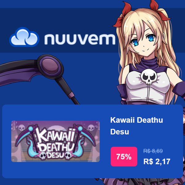 PippinGames's tweet image. 🎤💕 O jogo ''Kawaii Deathu Desu" está em promoção na @nuuvem a um precinho camarada de R$ 2,17.  

nuuvem.com/br-pt/item/kaw… 

#pixelart #retrogaming #indiegame #gamedev #waifu #kawaii #kawaiigirl #animegirl #pongrn #ゲーム制作 #ドット絵 #pong