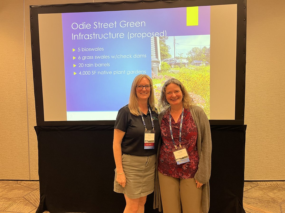 ToHGovSW's tweet photo. At the Center for Watershed Protection's National Conference this week in Charlotte, Heather Fisher from our division and Executive Director Grace Messinger of Piedmont Conservation Council presented on the Odie Street Green Infrastructure project. 
https://t.co/kR8ShWEzre https://t.co/uXXD9cF1nN