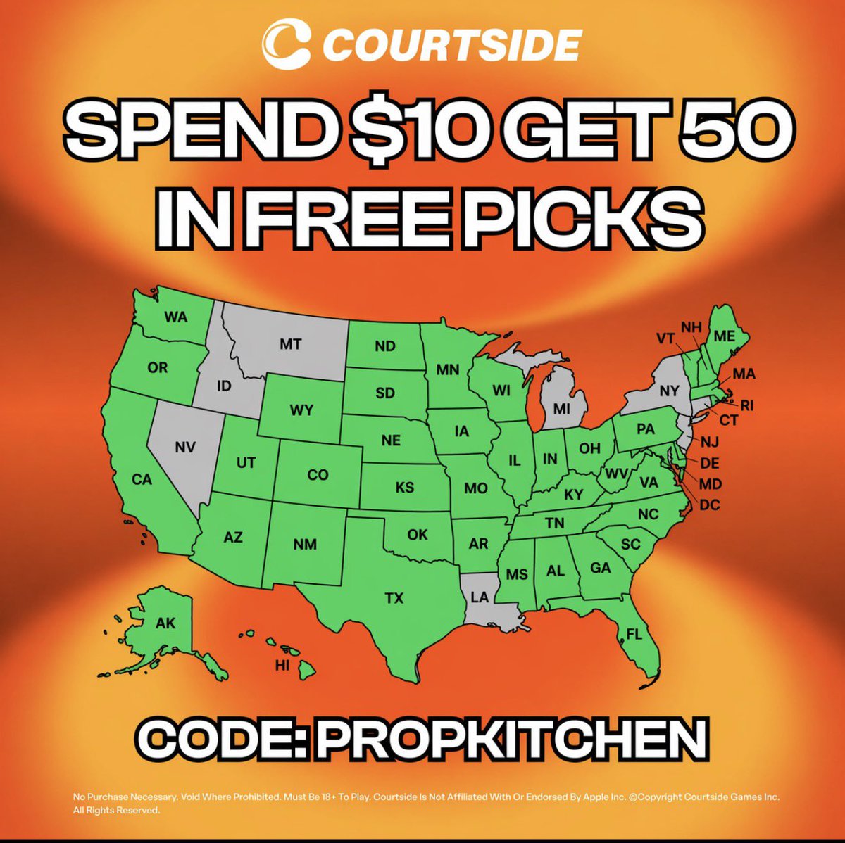 🚨 FREE $50 IN PICKS 🚨

If you’re betting this weekend, you NEED <a href="/getcourtsideapp/">Courtside</a> ‼️

💸 Spend $10 → Get $50 in FREE picks

✅ Available in 40+ states
✅ Line shop for BEST odds
✅ Works in non-sportsbook states
✅ Daily promos + boosts

Use code PROPKITCHEN or this link 👇
