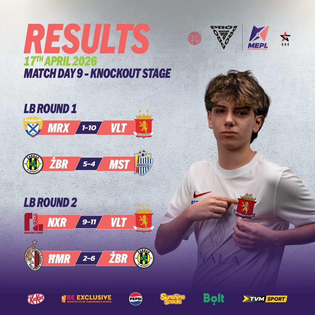 MaltaePL's tweet photo. Pure adrenaline all night ⚽⚡ Match Day 9 brought the heat in the Malta ePremier League 2025/26!

#MEPL #EAFC #DareToDominate #esports #malta https://t.co/ELsOaavCBe