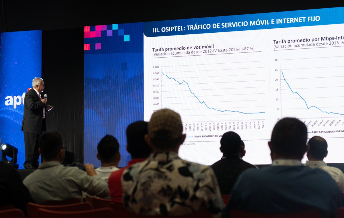 OSIPTEL's tweet image. 🔴 El Osiptel participó en la #CumbreAPTC2026, uno de los principales espacios de encuentro del sector #Telecom en el Perú, el cual permite intercambiar experiencias, identificar oportunidades de mejora y seguir impulsando el desarrollo de este sector.