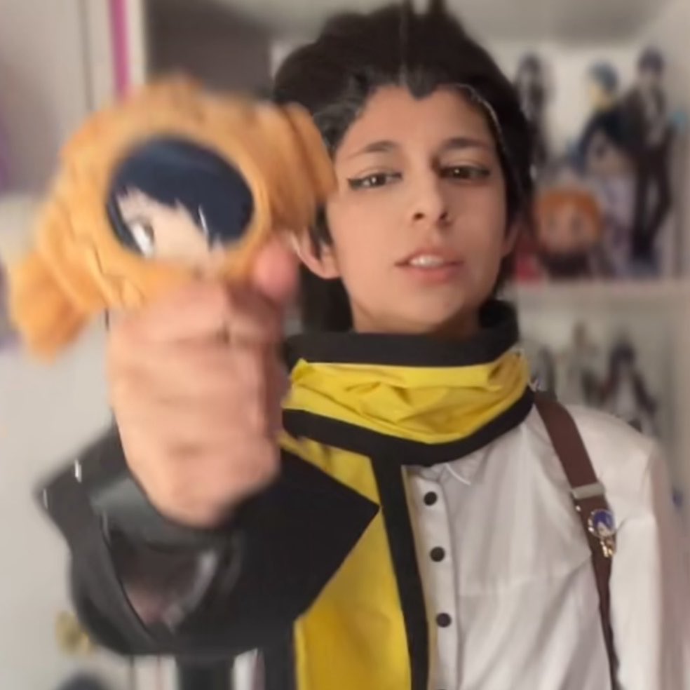 AnimatedByAmy's tweet image. Silly Ryoji posting(*´꒳`*)

#persona3 #p3 #cosplay #makotoyuki #aigis