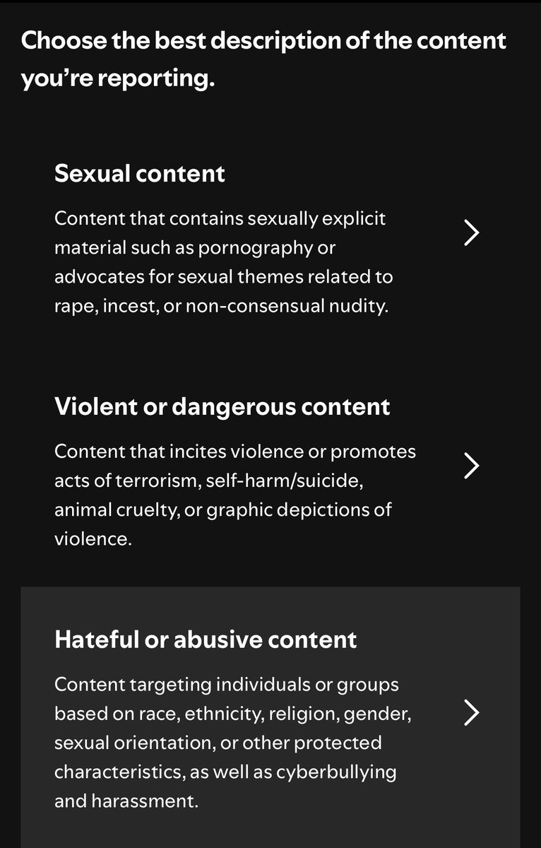 ⚠️ It has come to our attention that someone has hacked into 🐹 spotify account and published a single with a disturbing artwork under her name

Using the link below you may report the single under “Hateful or abusive content”

🔗 support.spotify.com/us/content-pol…