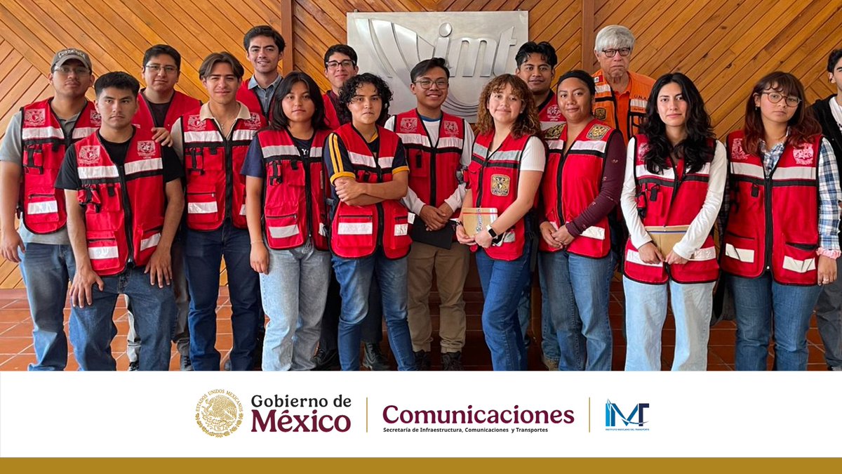 IMT_mx's tweet photo. #VisitaIMT | Agradecemos la visita a las instalaciones del IMT, por parte de la carrera de Ingeniería en Civil, de la Universidad Nacional Autónoma De México.

Si quieres conocer el IMT, programa tu recorrido aquí: 
👉 https://t.co/MtJNkPnJhu https://t.co/o7VfKtzpkC