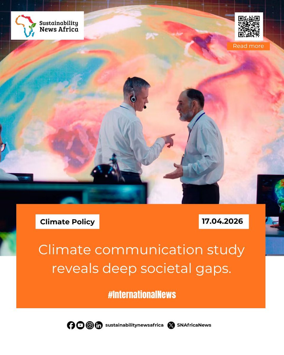 SNAfricaNews's tweet image. Study finds gaps in climate communication among scientists, media, and the public, slowing action.

READ MORE: sustainabilitynewsafrica.com/stories/climat…

#ClimateScience #Media #PublicAwareness #Communication #Sustainability #SNA