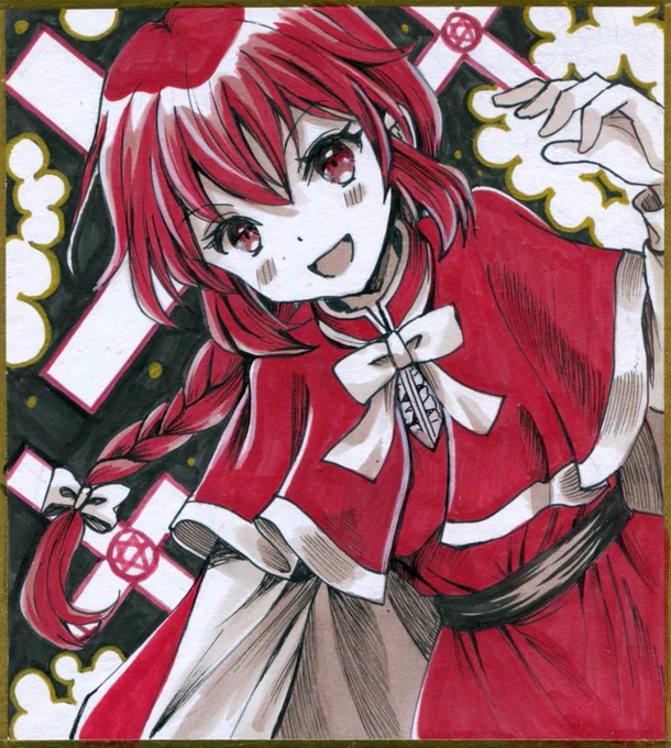 【アナログ絵】カナ・アナベラルと岡崎夢美教授描きました