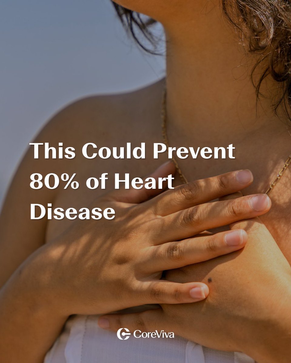 CoreViva's tweet photo. Heart disease is still the leading cause of death, but up to 80% is preventable.

The latest guidance: focus on daily habits, not strict diets.

Eat more:
✔ Fruits &amp; veggies
✔ Whole grains
✔ Plant-based proteins
✔ Healthy fats

Limit sugar, sodium &amp; ultra-processed foods. https://t.co/GvtvzGkN4X