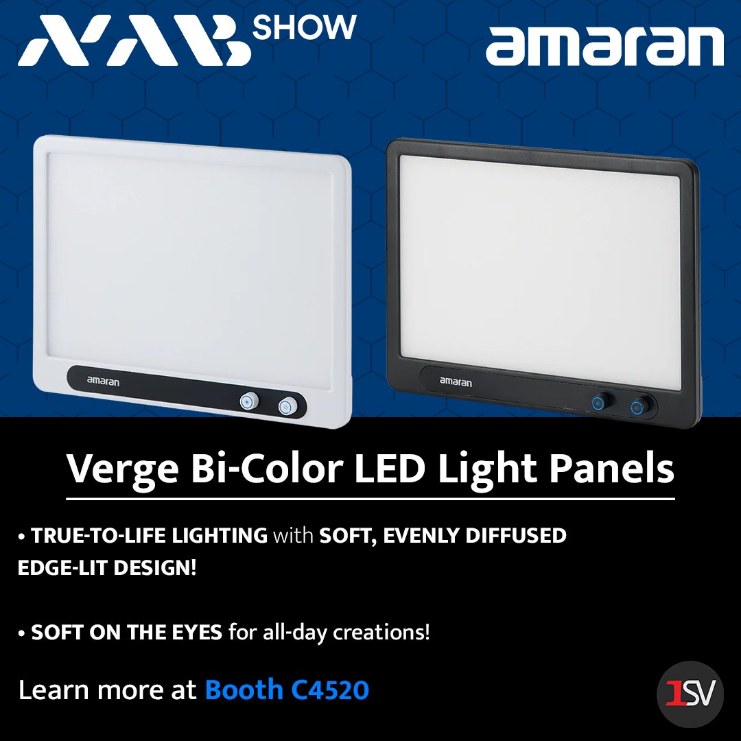 1sourcevideo's tweet image. Meet the amaran Verge Bi-Color LED Light Panels, delivering flattering light, easy on the eyes &amp;amp; perfect for long shoots. See the Verge lineup in person at NAB Las Vegas, Booth C4520 #amaran #Verge #LEDPanel #BiColor #Lighting #ContentCreator #StreamingSetup #NABShow #NAB2026