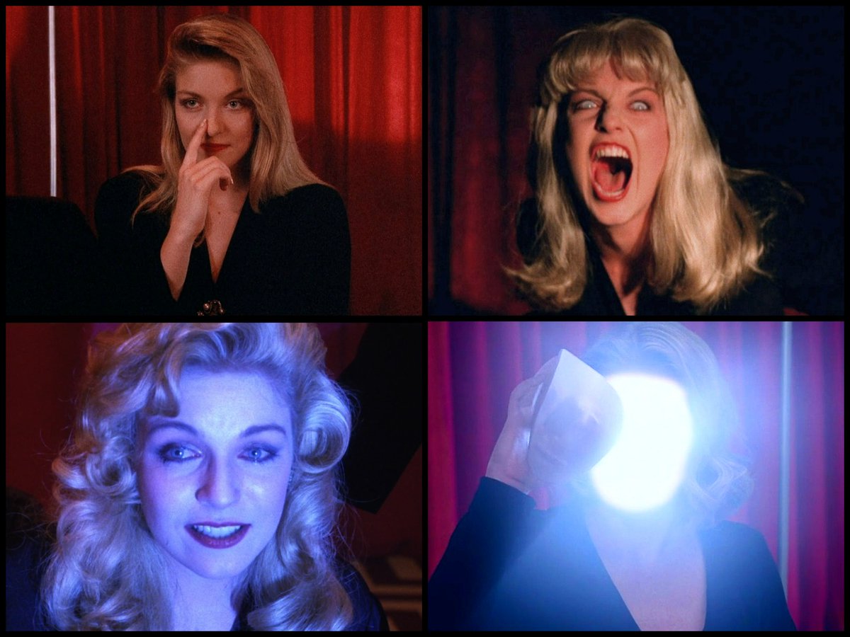 choppingwoodpod's tweet photo. The evolution of Laura Palmer in the Red Room https://t.co/YeA2k2dPmN