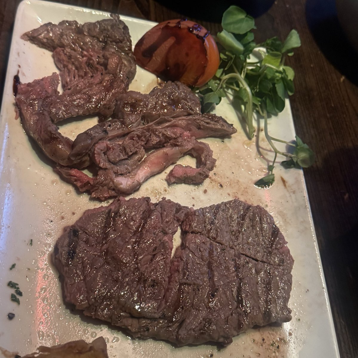 cinders_11's tweet photo. @MillerandCarter I can’t say I’ve had such a terrible meal as tonight. My partners steak tastes ‘almost off’ and mine is so thin half of it struggled to be anything other than ‘well done’. We’re not getting the quality you advertise. The empty room says  others feel the same. 🤬 https://t.co/HYBprSw4O2
