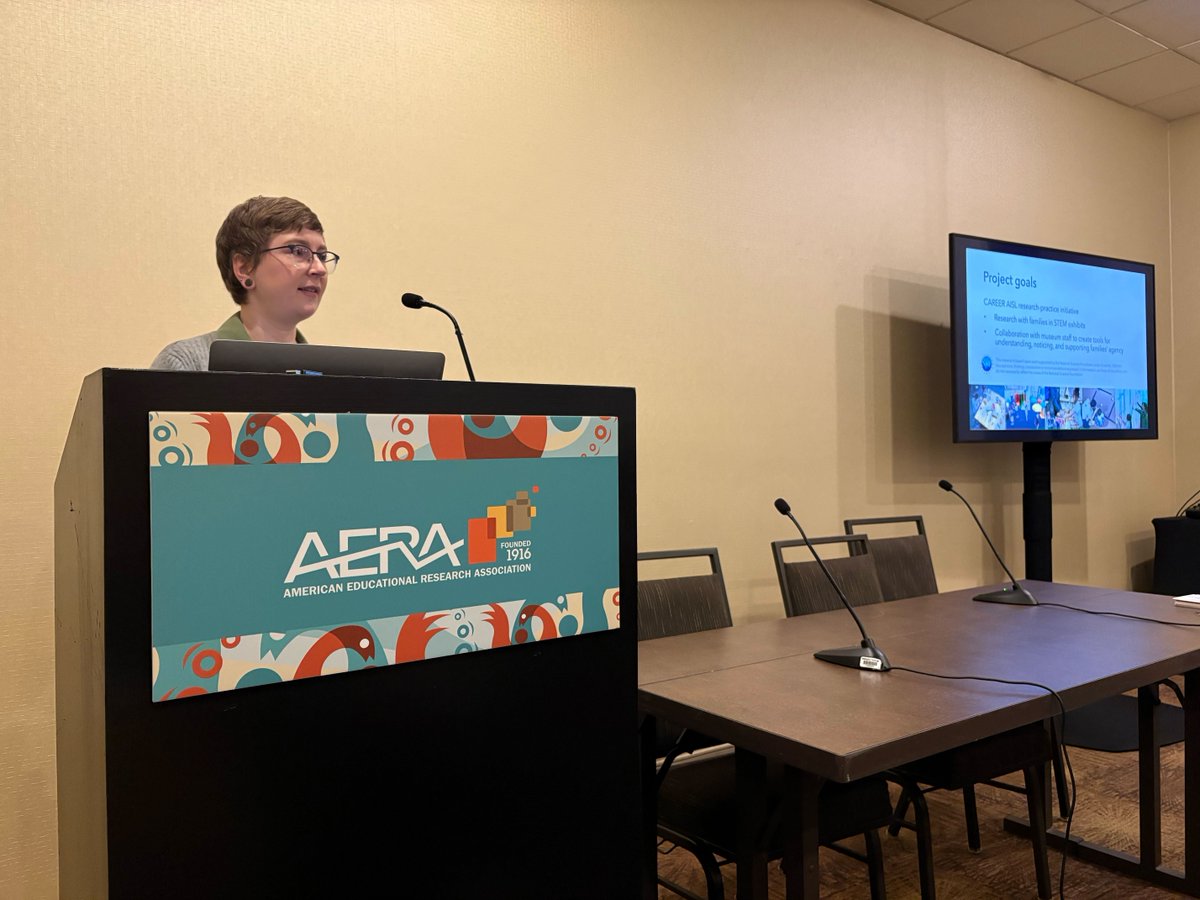 nysci's tweet photo. Last week, our researchers joined conversations about STEM learning at the American Educational Research Association.

Our team shared some of the ways that we are working to make informal science learning more accessible by integrating community perspectives. https://t.co/lP9WGqwMsA