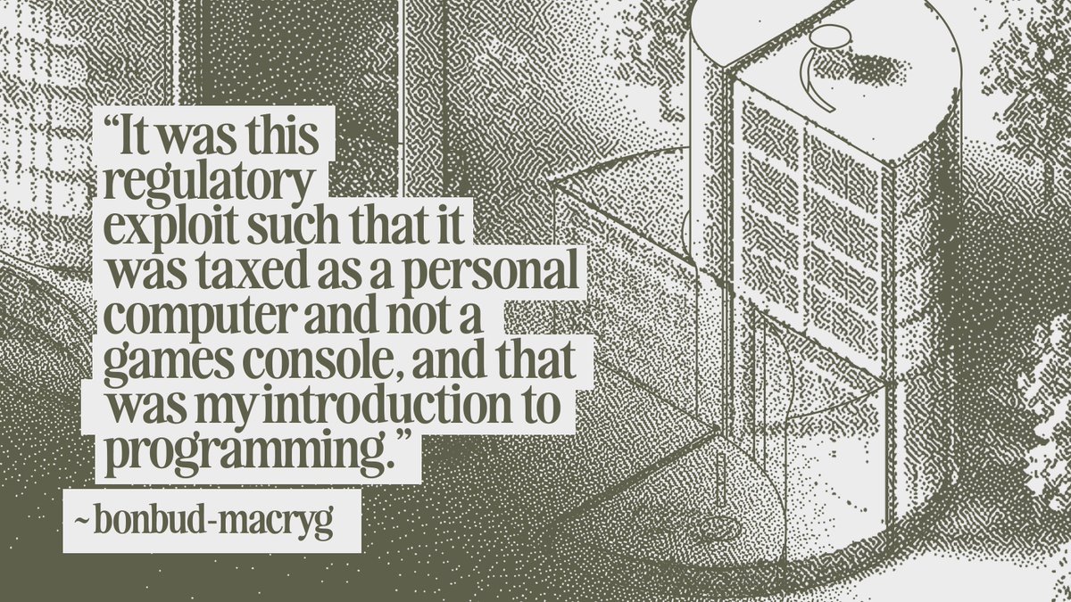 From scrappy hackers to formally-trained computer scientists, every programmer has their story of when they started playing with computers.

~bonbud-macryg started because <a href="/Sony/">Sony</a> shipped a demo disk of BASIC with their EU versions of the Playstation 2.

What is your story for how