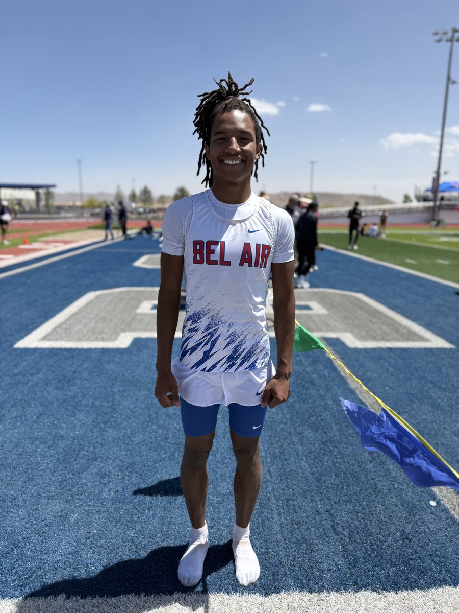 A Big Red shout out to Chris Garza who has earned a spot on the regional bus! He placed 4th in triple jump and has multiple events coming up still. Congratulations Chris, Big Red Nation is proud of you! #regionalbound <a href="/Coach_Fama/">Coach Famaligi</a> <a href="/BelAirHigh/">Bel Air HS</a>