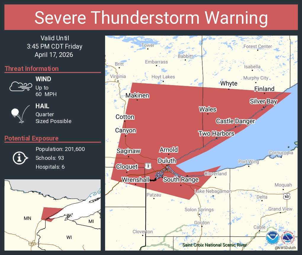 NWS Duluth tweet media