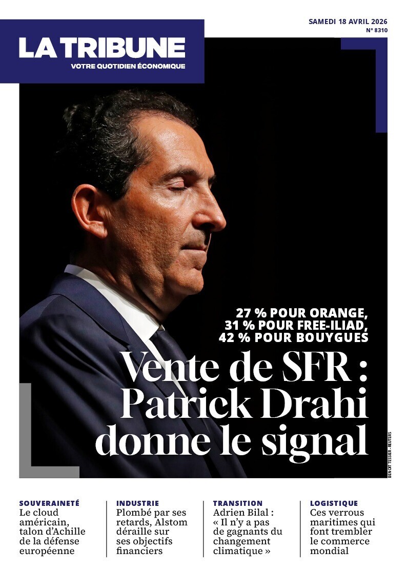 🔴 À la une de La Tribune du 18 avril

☎️ Vente de SFR : Patrick Drahi donne le signal

🇪🇺 Souveraineté - Le cloud américain, talon d’Achille de la défense européenne
🏭 Industrie - Plombé par ses retards, Alstom déraille sur ses objectifs financiers
🎙️ Transition - Adrien Bilal
