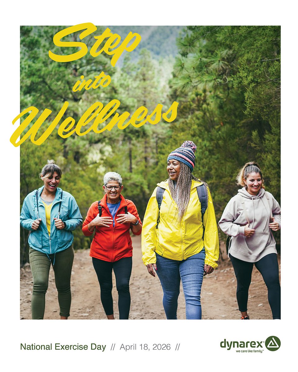 DynarexCorp's tweet image. Tomorrow is National Exercise Day. Time to take the opportunity to move your body! Step outside, breathe in some fresh air, and get active, whether you take a walk, a run, a hike, or just stretch in the sun. 
#NationalExerciseDay #GetMoving #Wellness