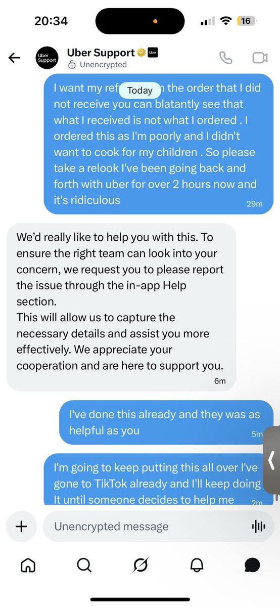 AmyWardman22792's tweet photo. @Uber @Uber_Support @UberEats  money grabbers it's not even about the money anymore it's your customer service and your blatant lying to your valued customers https://t.co/haLFbMJG60