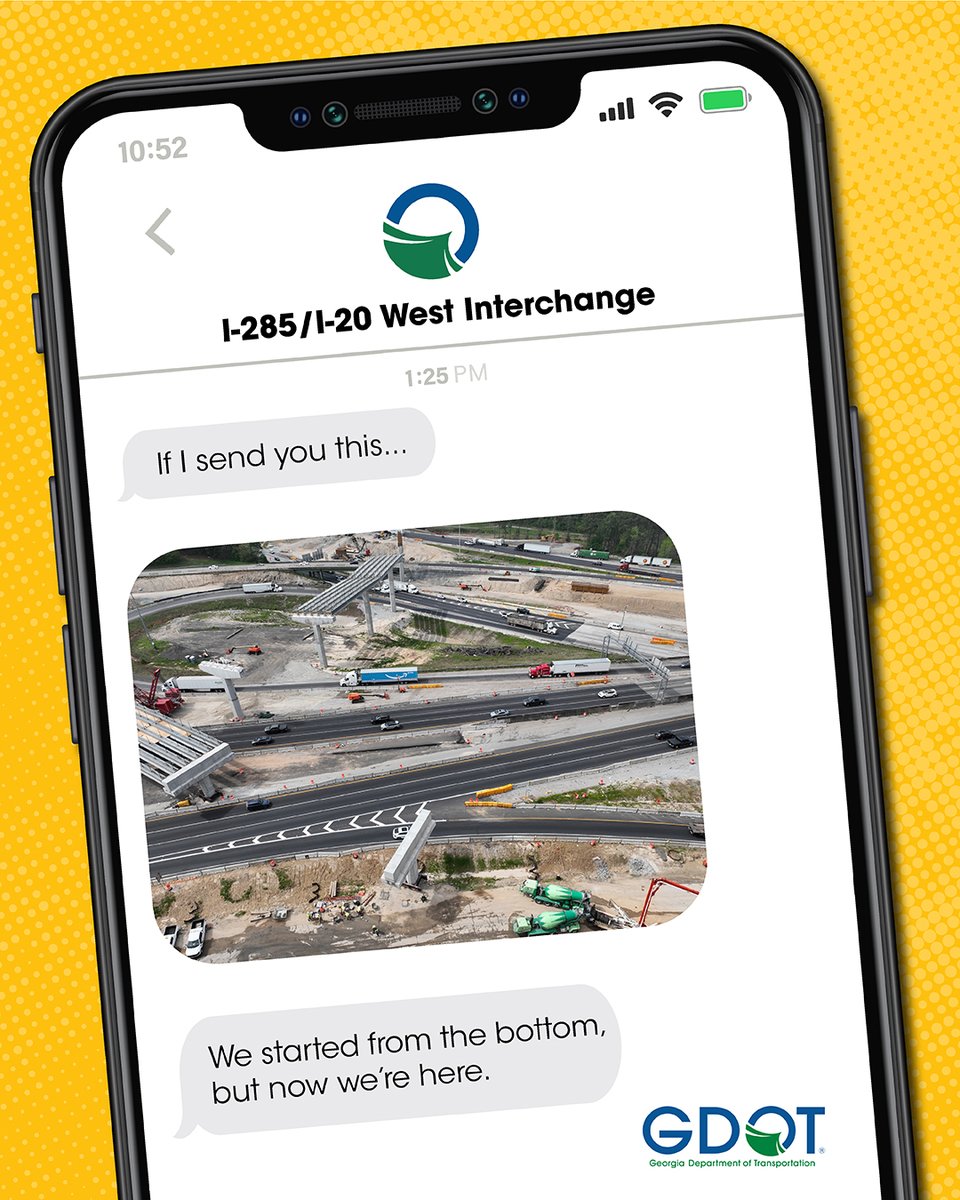 GADeptofTrans's tweet image. If we send you this photo… your Georgia commute glow‑up is not by accident ✨ 

From new ATL bridges and ramps, to smooth Savannah rides, our crews have been #WorkingForYou. April is National Distracted Driving Month, so check these 📸 out before you hit the road!