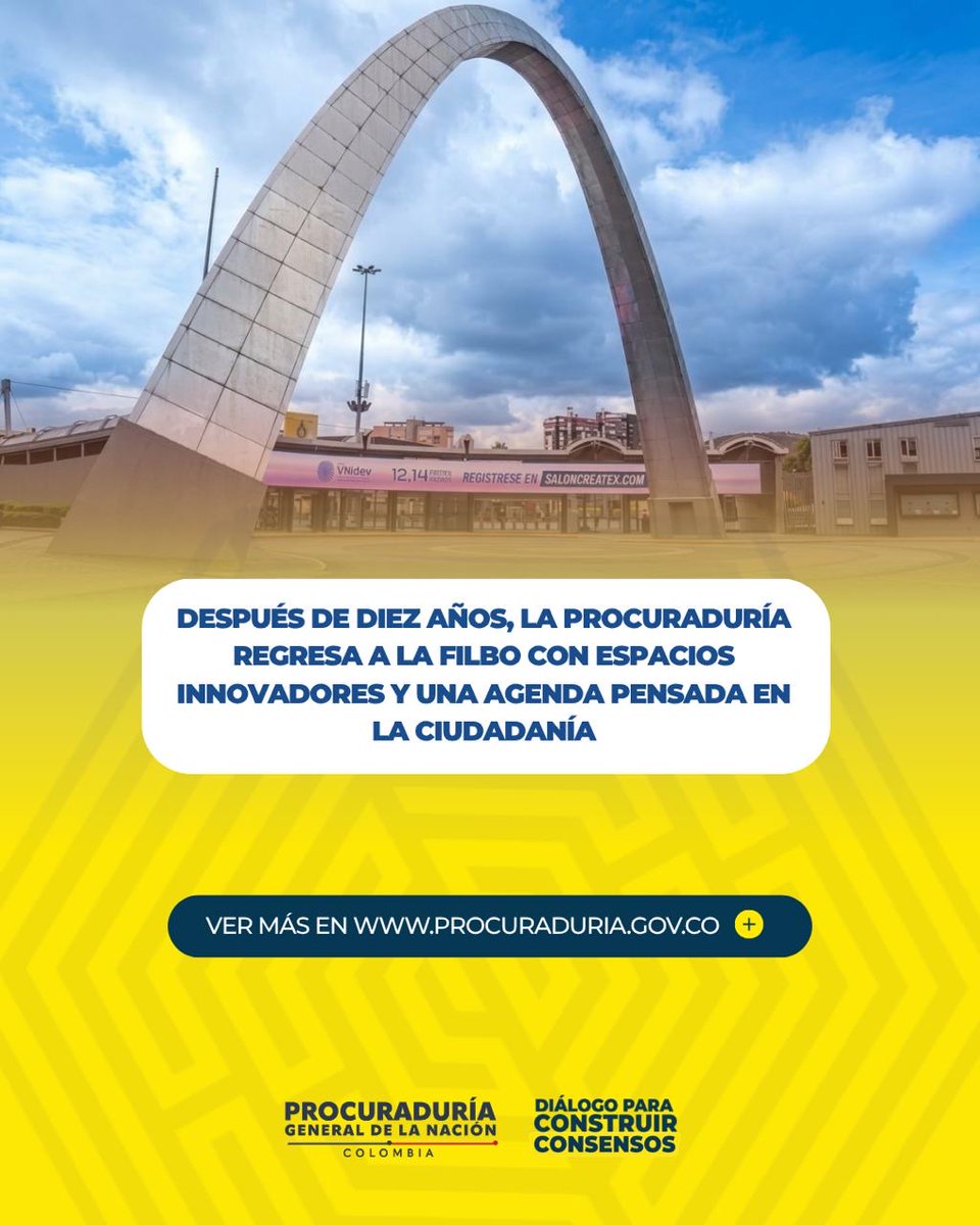 PGN_COL's tweet photo. La @PGN_COL regresa a la #FILBo2026 con dos stands en Corferias y una agenda para acercarse a la ciudadanía. El Procurador Gregorio Eljach presentará la conferencia "Reflexiones sobre el Ministerio Público" el 30 de abril a las 2:30 p. m. https://t.co/cA0haeoNoZ https://t.co/uuxy6gsSQ3