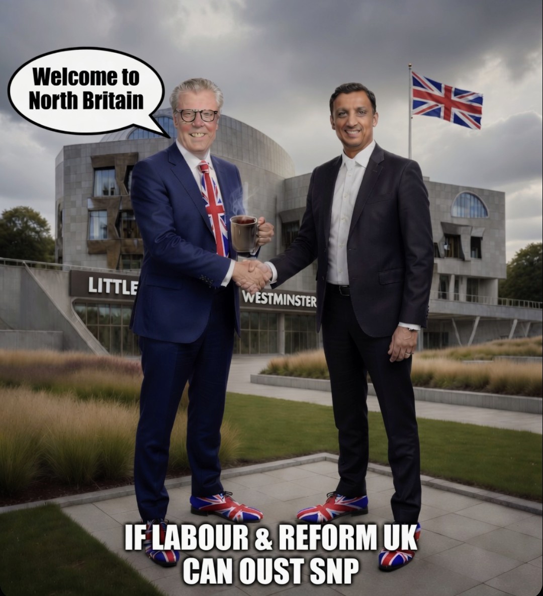 happymonkey1874's tweet image. ⚠️ WARNING ⚠️ 

It's clear Sarwar will do anything to avoid independence in Scotland. So pathologically obsessed, he'd jump into bed with Reform and appoint Rutherford as Deputy FM. 

Authoritarianism doesn’t seize power overnight, it creeps in...

#ReformUK #Labour #SarwarOfford