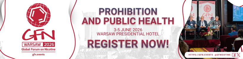 GFNicotine's tweet image. We’re getting excited as this year’s Global Forum on #Nicotine draws closer – there are just six weeks to go to #GFN26. The event will be taking place from 3-5 June 2026, at The Warsaw Presidential Hotel. Be sure to complete your registration if you haven’t already done so:
