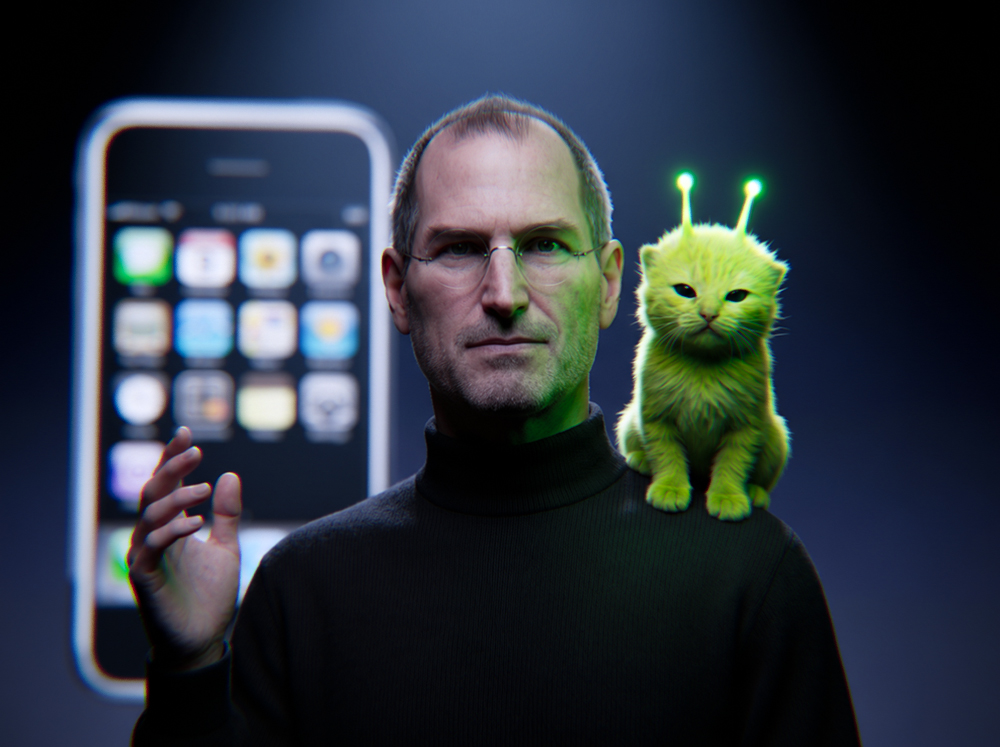 Alien Green cat tweet media