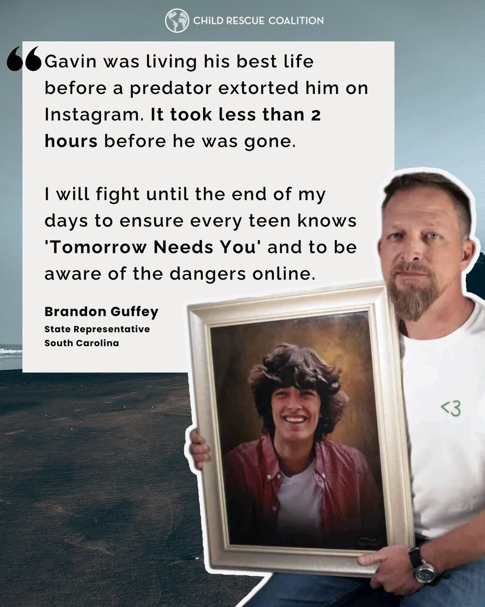 ChildRescueCo's tweet photo. Gavin’s story shows how quickly sextortion can escalate. He was a victim and tragically lost his life.
What starts as a simple message can turn into fear and pressure in hours.
Talk to your kids. Remind them they are not alone.
#ProtectKidsOnline #StopSextortion https://t.co/3LXzzMQVX9