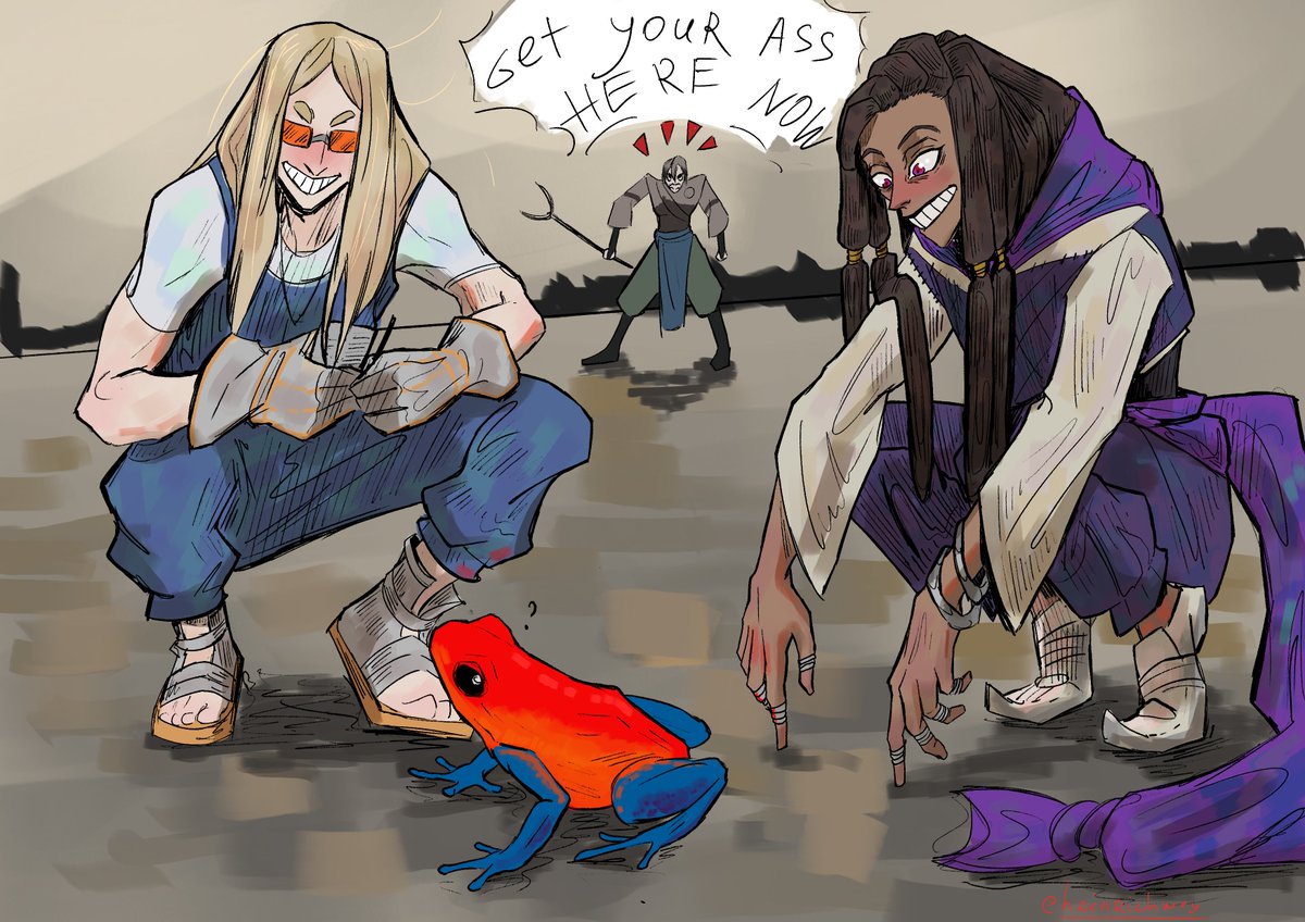 heinrichmaay's tweet photo. they found a frog #gachiakuta #jabber #zanka #august #janka https://t.co/Hsp9egNbbA