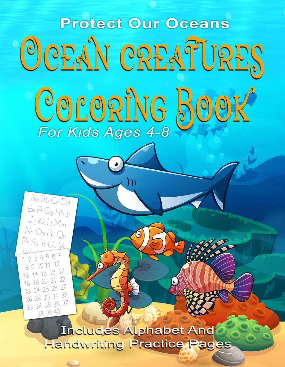 PattiRoberts7's tweet image. #Ocean Creatures #Coloring Book: For kids 4 - 8. Pages single-sided to prevent bleed-through. #sharpies &amp;amp; textas Numbers &amp;amp; ABC #amazon amzn.to/39kV16K