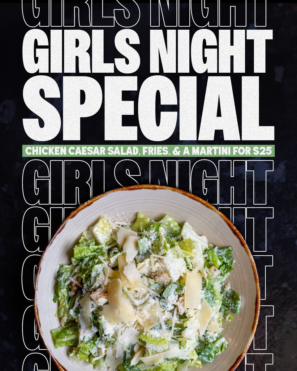 DistrictFore's tweet image. #Girlsnight out at D4 ✨🍸

This week only! Bring your besties for a Caesar #salad with chicken, #fries, and a #martini for $25. Deal ends Sunday, April 19, at 9 PM 🕒

Catch up, sip, repeat 💚 Book here:
🔗 sevenrooms.com/explore/distri…
📍 233 E Chicago St | @ThirdWardMKE