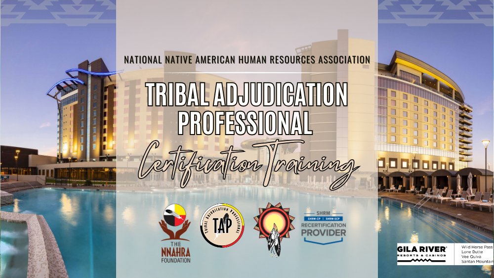 nnahra's tweet image. 📣 Now Open — Tribal Adjudication Professional (TAP) Certification! Join us at Gila River Resorts &amp;amp; Casinos. 🎟️ Secure your seat now: 👉 zeffy.com/en-US/ticketin… #NNAHRA #TAP #TribalAdjudication #TribalJustice #IndigenousLeadership #ProfessionalDevelopment 🫱🏽‍🫲🏽