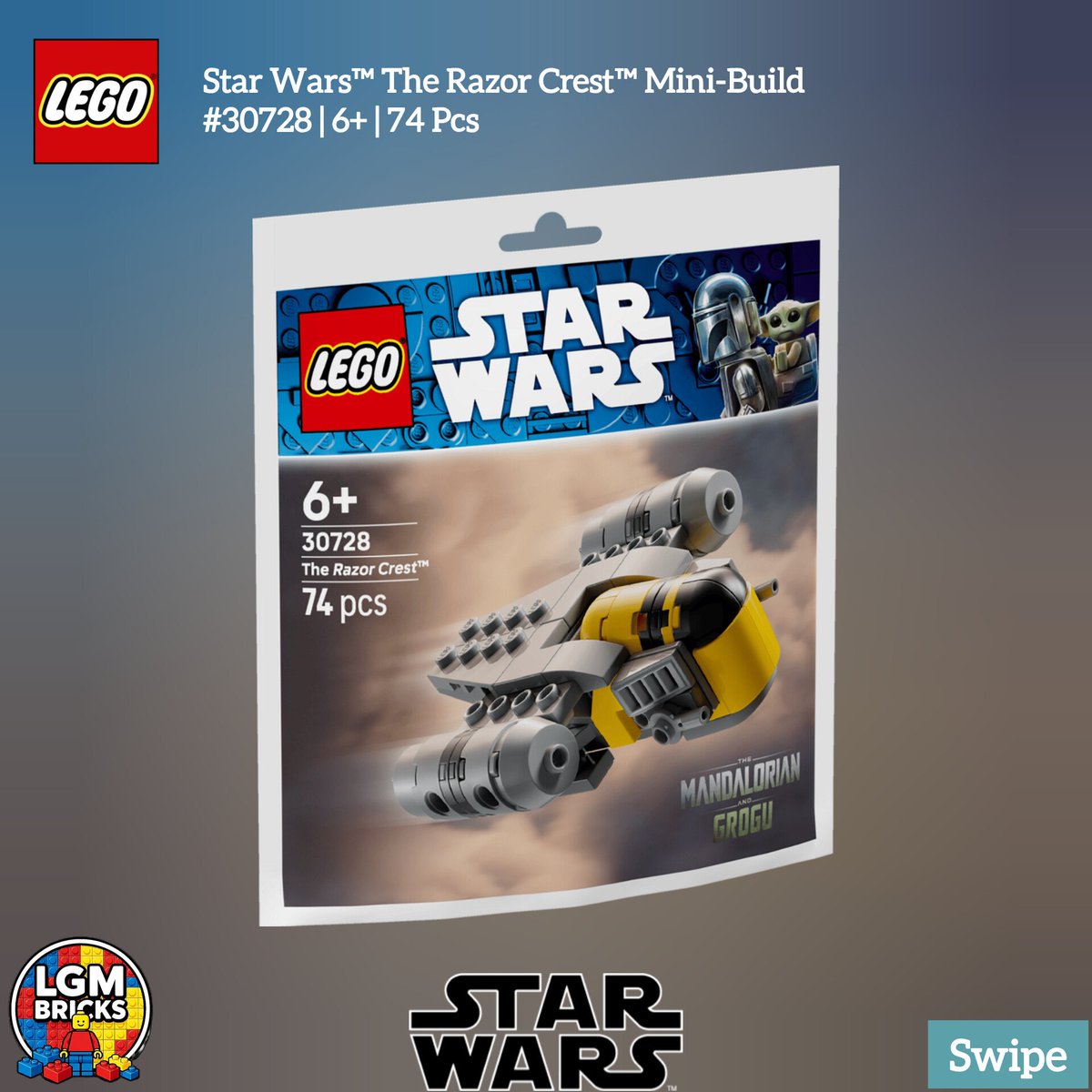 lgmbricks's tweet image. Lego New Polybag - #Star #Wars™ The #Razor #Crest™ Mini-Build
#30728 | 6+ | 74 Pcs
.
.
Please follow for new sets and news.
👉 instagram.com/lgm.bricks