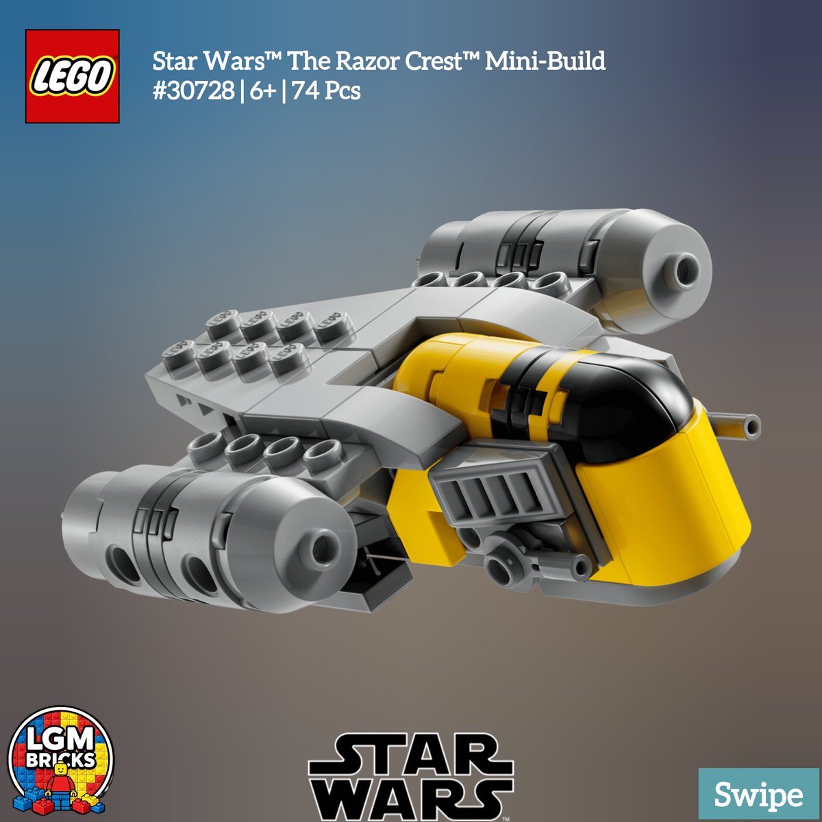 lgmbricks's tweet image. Lego New Polybag - #Star #Wars™ The #Razor #Crest™ Mini-Build
#30728 | 6+ | 74 Pcs
.
.
Please follow for new sets and news.
👉 instagram.com/lgm.bricks