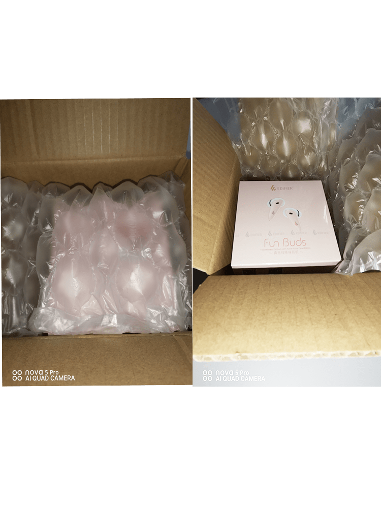Verosalinas1997's tweet image. Unboxed my parcel!  Brand-new wireless earbuds with 30hr battery, comfy fit u0026 crystal-clear sound. Perfect for my daily commutes—love the sleek white design! #Unboxing #TechFind #WirelessEarbuds