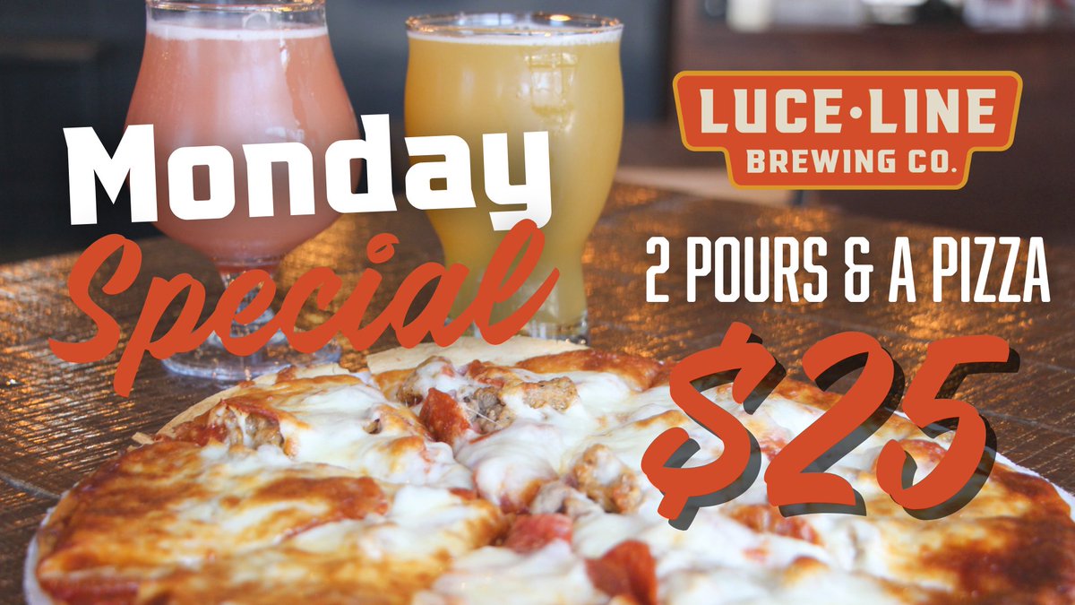 LuceLineBrewing's tweet image. Seven days of craft beer is here! A new tradition begins with our 2 Pours &amp;amp; @7thavenuepizza deal every Monday.

TONIGHT: KFAN’s @MeatSauce1 joins our welcome back party from 5-7pm! Grab a hot slice and a fresh pint to start your week right. See you tonight! 🍕🍻 #MNBeer
