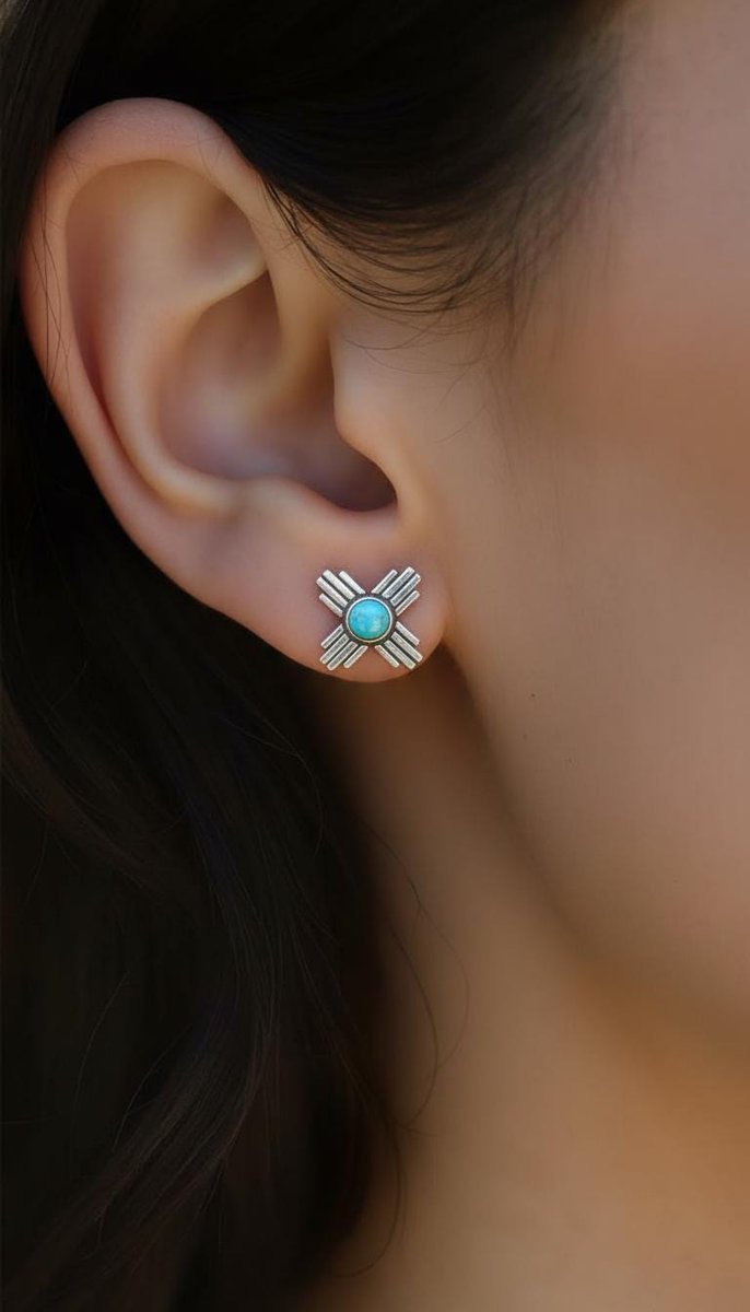valroseshowers's tweet image. Turquoise Zia Stud Earrings, Southwestern Sterling Silver Jewelry Set tuppu.net/ec1e45e1 #EtsyShop #EtsySeller #SantaFe #NewMexico #ZiaSunEarrings