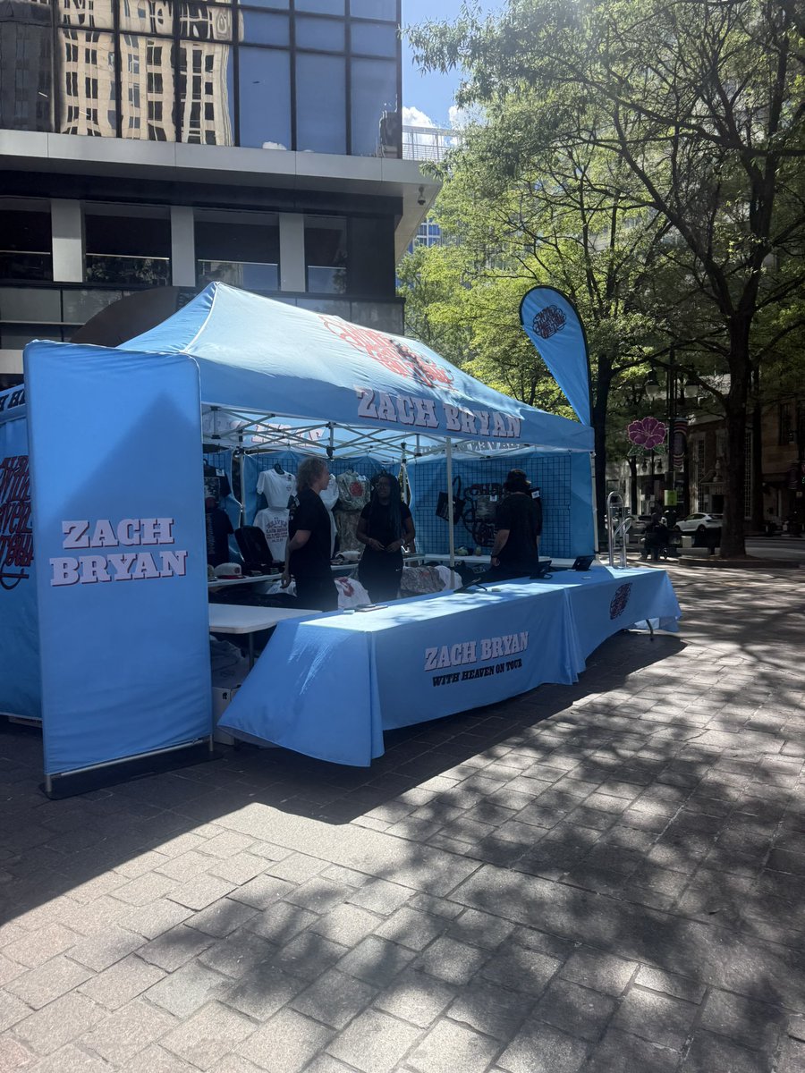 CelebsInCLT's tweet photo. Zach Bryan will be performing in town tomorrow evening…  and they are already selling merch at Trade and Tryon!

@zachlanebryan https://t.co/3jVRwTHhaf