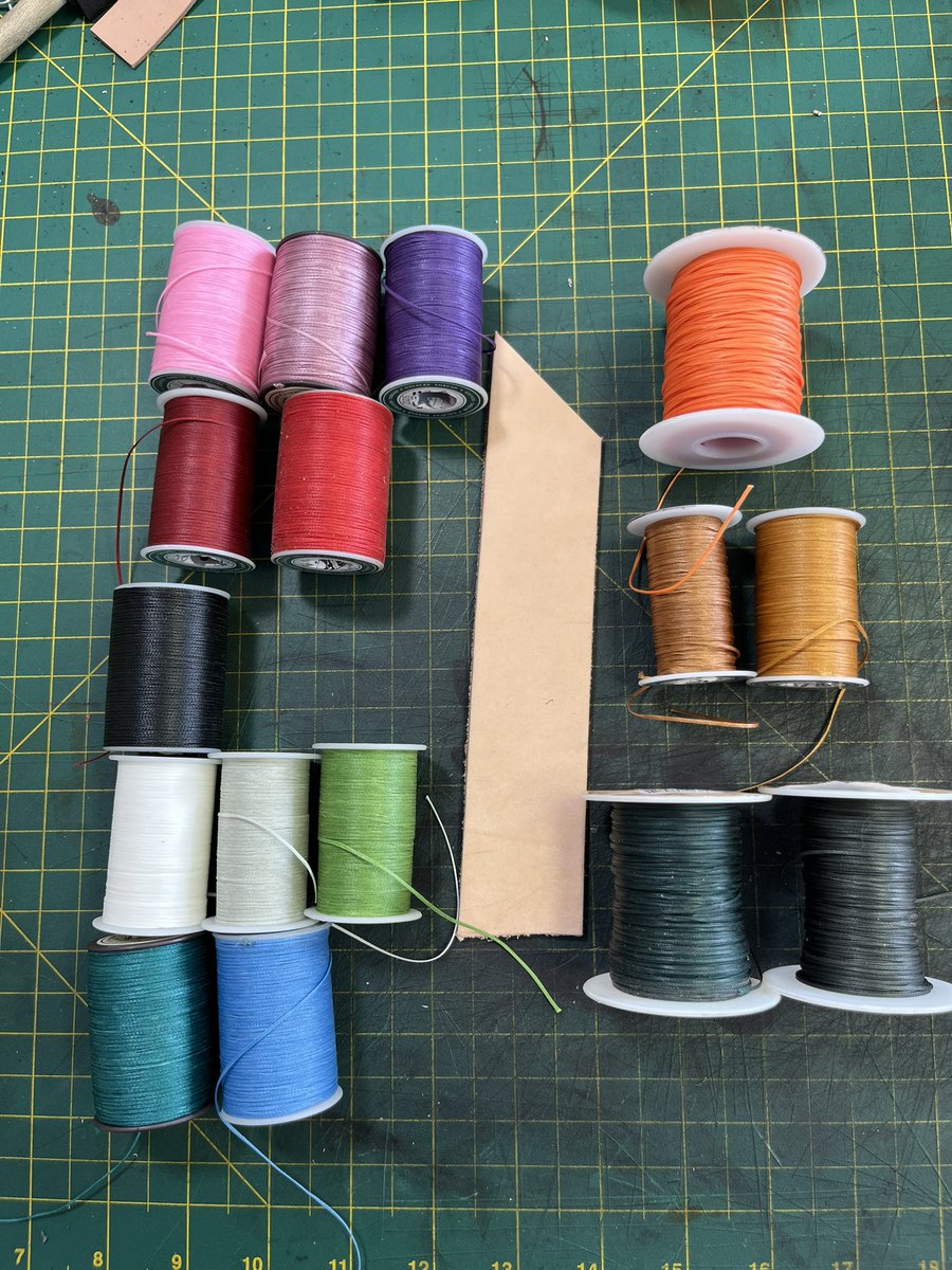 tejasmadecustom's tweet photo. These are the colours that I have in stock. 
When an order is placed I always ask:
Main body colour
Stitch colour
Laser engraving or tooling
Thank you all for your support.
We’ll be moving next month and hope our downtime isn’t too long.
#tejasmadecustomleather https://t.co/6hNM5vuW5p