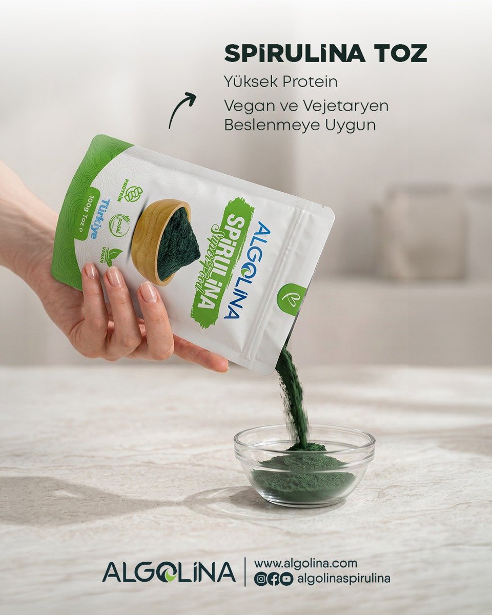 AlgolinaTR's tweet image. Yüksek protein için; Spirulina... 💚

#spirulina #vegan #vejetaryen #Protein #yosun